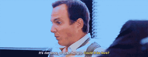 a man is talking to another man and says it 's not envy or even hungry could it be love ?
