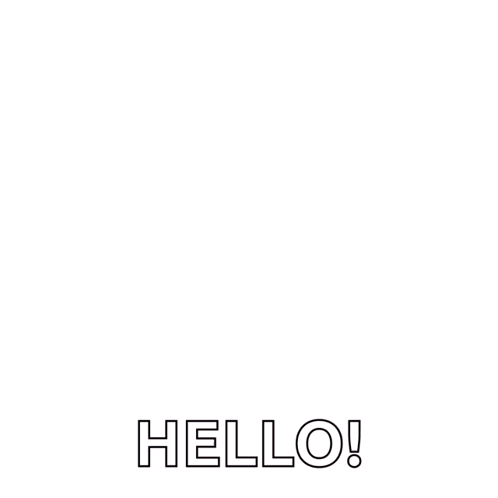 A Minion jumps with both arms raised and “HELLO!” text.