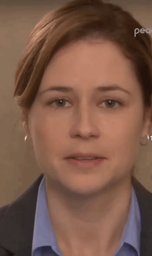a close up of a woman 's face with the word peg on the bottom