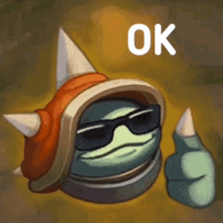 Rammus gives a thumbs-up under the word “OK.”