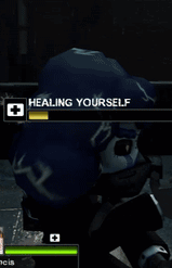 a screenshot of a video game with the words healing yourself at the top
