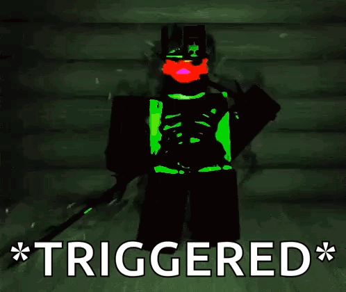a drawing of a person with the word triggered written below it