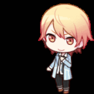 a pixel art drawing of a girl with blonde hair