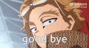 a cartoon character is wearing sunglasses and a scarf around his neck and says good bye .