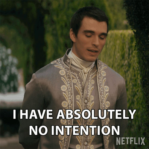a man in a suit says that he has absolutely no intention