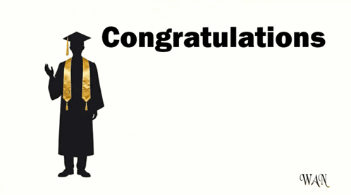 congratulations graduate you did it with a silhouette of a man in a cap and gown