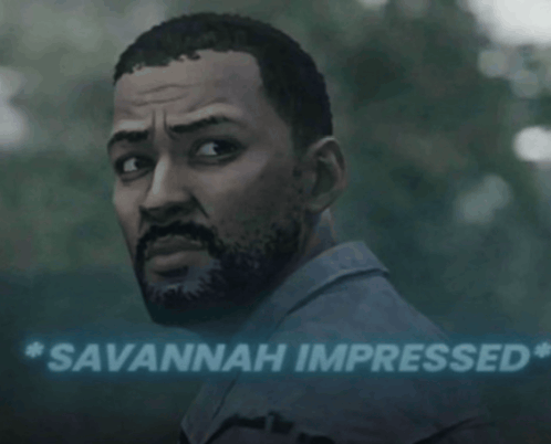 a man with a beard and the words savannah impressed above him
