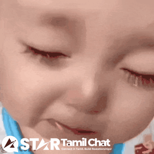 A close-up of a child crying with eyes tightly shut.
