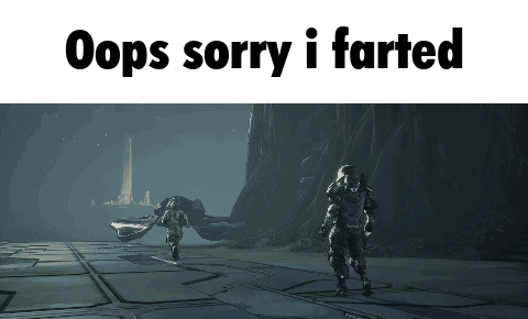 A Borderlands-style game scene says “Oops sorry i farted.”