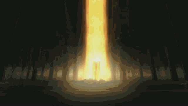 a close up of a person 's face with a lot of flames coming out of it