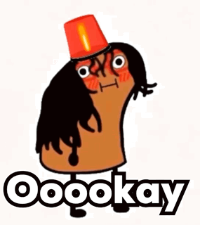 A red emergency-style cartoon figure appears above the caption “Oooookay.”