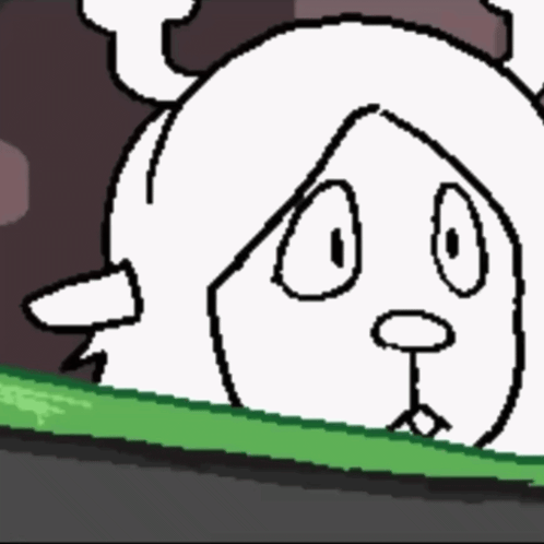 a pixel art drawing of a dog with a speech bubble