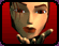 a pixelated image of a woman 's face with blood coming out of her eyes .