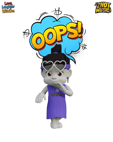 A gray character stands beneath a comic-style burst reading “OOPS!”