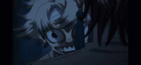 a close up of a person 's face with a scary expression