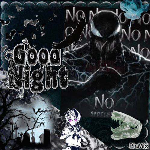 a collage of images with the words " good night " on the bottom