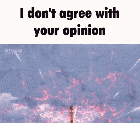 a picture of a robot with the words `` i don 't agree with your opinion '' above it .